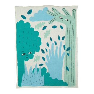 Day and Age Green Trees Cotton Mini Blanket